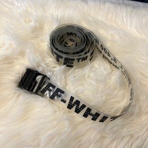 Off-White c/o Virgil Abloh Black & Transparent Rubber Industrial Belt